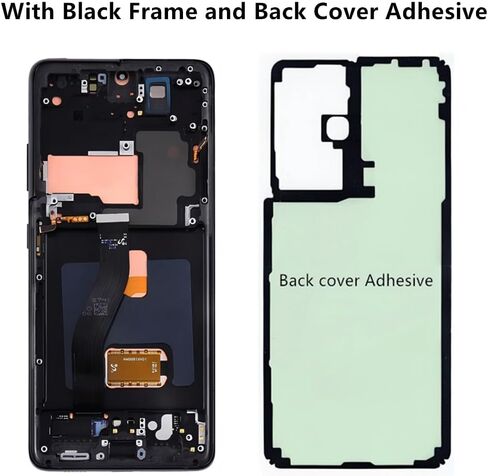 Original 6.8" AMOLED Display for Samsung Galaxy S21 Ultra Screen Replacement OEM S21Ultra 5G SM-S998U SM-S998U1 Display Touch Screen Digitizer Assembly (with Black Frame+Back Cover Adhesive+Tools) in Saudi Arabia