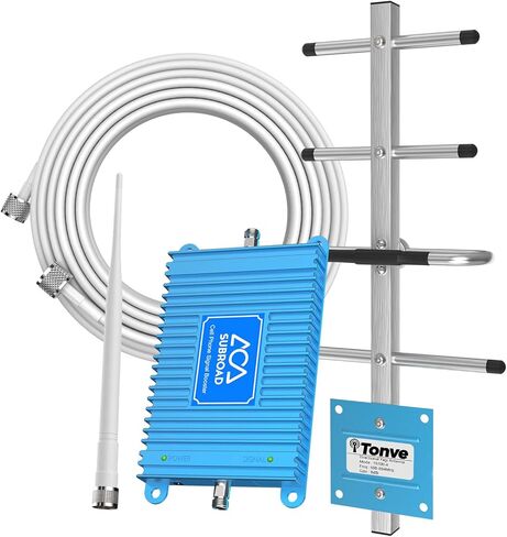 معزز إشارة الهاتف الخليوي للمنزل 5000 قدم مربع مع هوائيات خارجية/داخلية لإطالة عمر بطارية الهاتف معزز الهاتف الخليوي يعزز 5G 4G LTE 3G لشركة Verizon AT&T وجميع شركات النقل الأمريكية، معتمد من لجنة الاتصالات الفيدرالية (FCC) in Kuwait