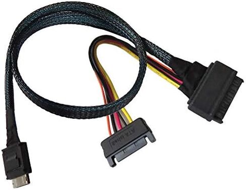 PCIe Gen 4 16 GT/s OCulink to U.3 Cable - High-Speed Data Transfer, Durable Adapter for Gaming Rigs, Data Centers, and Workstations in Saudi Arabia