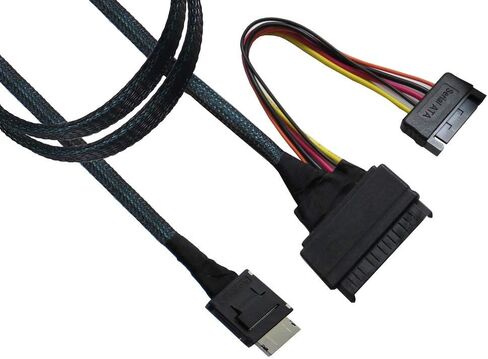 PCIe Gen 4 16 GT/s OCulink to U.3 Cable - High-Speed Data Transfer, Durable Adapter for Gaming Rigs, Data Centers, and Workstations in Saudi Arabia