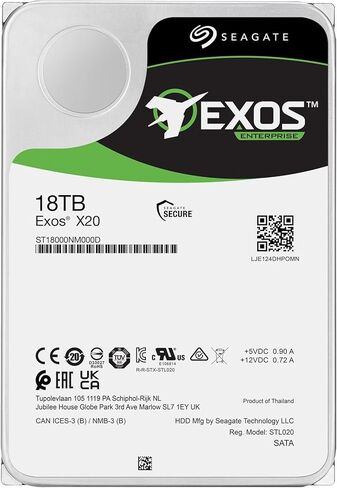 سيجيت EXOS X20 18 تيرابايت SAS 3.5 بوصة 7200 دورة في الدقيقة 6 جيجابايت/ثانية 512E/4K in Kuwait