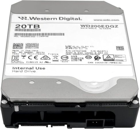 Western Digital WD Ultrastar 20TB Internal Hard Drive WD200EDGZ 3.5 Inch HDD SATA 6Gb/s 7200RPM 512MB Cache (Refurbished) in Saudi Arabia