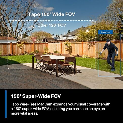 Tapo MagCam 2K+ - 2026 Wirecutter أفضل كاميرا أمان خارجية واختيار محرري PCMag، طاقة البطارية اللاسلكية، التركيب المغناطيسي، اكتشاف الشخص/المركبة (متجدد) in Saudi Arabia