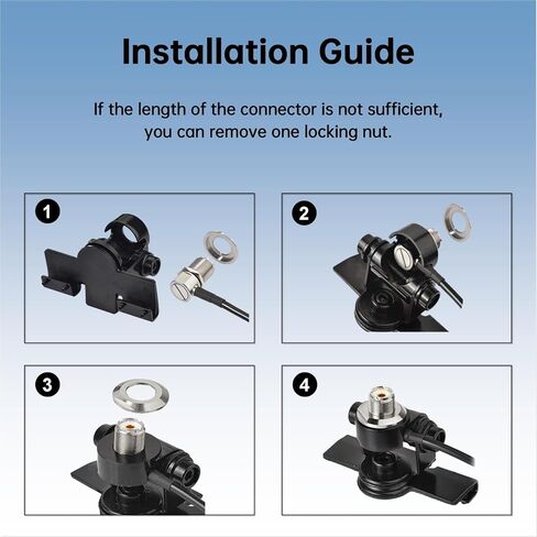 سيارة CB هوائي جبل Bracke، هوائي المحمول قاعدة تثبيت بمشبك مع 20ft RG58 PL259 إلى SO239 كابل محوري لتركيب الشاحنة in Kuwait