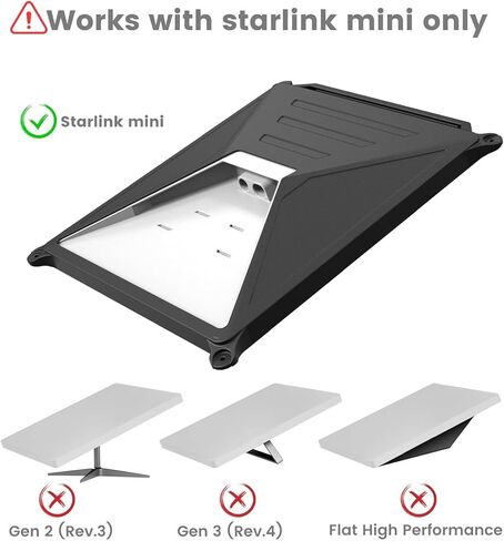 لحامل Starlink Mini Suction Cup وحقيبة واقية، مجموعة سفر محمولة 2 في 1 للمركبات الترفيهية والشاحنات ولوحة قيادة السيارة - إعداد سريع، تثبيت بدون بقايا، آمن على جميع الأسطح in Kuwait