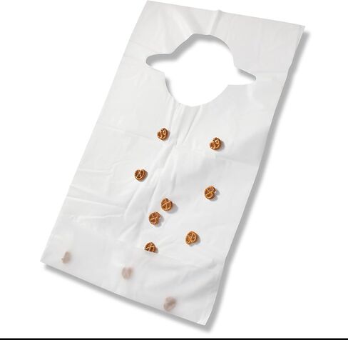 Adult Plastic Disposable Crumb Catcher Bibs in Kuwait