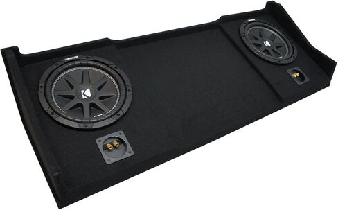 اتصال الصوت الأمريكي متوافق مع 1994-2001 Dodge Ram Ext Club Quad Truck Kicker Comp C10 Dual 10" Sub Box Enclosure - نهائي 2 أوم in Kuwait