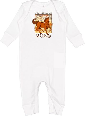 inktastic It's My First 2026 Chinese New Year Horse Baby Romper Coveralls in Saudi Arabia