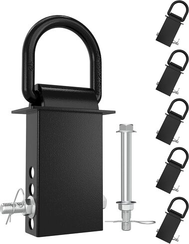 RETRUE 16200lbs Trailer Stake Pocket D Ring with Added Security Bolt Nut, Heavy Duty Removable Stake Pocket tie Down for Flatbed Trucks and Trailers, Utility Car Trailer Accessories 4PCS Black in Saudi Arabia