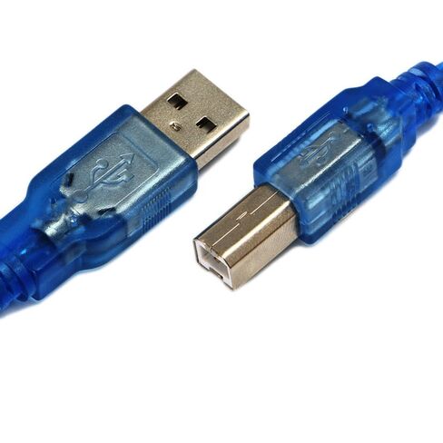 كابل USB-KV لسلسلة KV5000، وKV3000، وkV1000 PLC كابل تنزيل كابل أزرق شفاف (1.5 متر) in Saudi Arabia