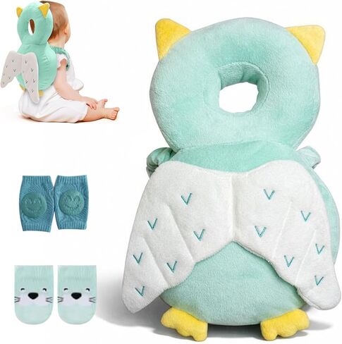 Baby Head Protector Backpack, Soft & Breathable Cushion for Toddlers, Adjustable Straps, Cartoon Safety Pillow for Crawling & Walking, Infant Protection for Head & Back (Butterfly) in Saudi Arabia