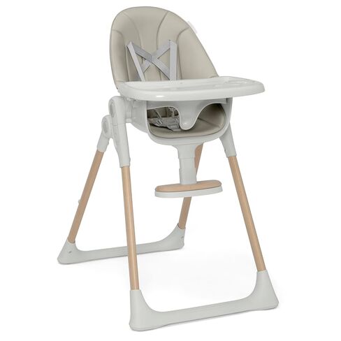 Delta Children Duet 2-in-1 High Chair and Infant Seat - Dishwasher Safe Meal Tray - FSC-Certified Wood, Taupe in Saudi Arabia