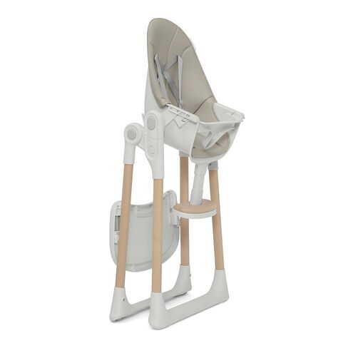 Delta Children Duet 2-in-1 High Chair and Infant Seat - Dishwasher Safe Meal Tray - FSC-Certified Wood, Taupe in Saudi Arabia