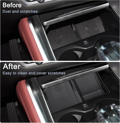 حصيرة JKCOVER المركزية للشحن اللاسلكي الواقية غير القابلة للانزلاق متوافقة مع BMW X5 G05 X7 G07 (2019-2025) وBMW X6 G06 (2020-2025) ملحقات وحدة التحكم إدراج وسادة واقية لشاحن الهاتف in Kuwait