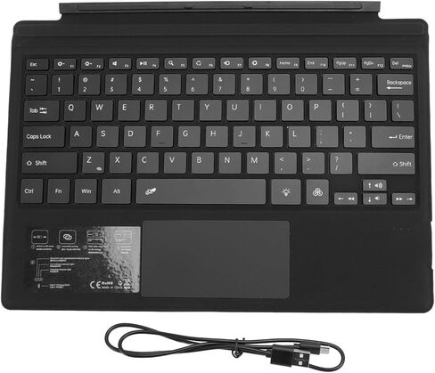 LiebeWH Rechargeable Wireless Tablet Keyboard with Touchpad Backlight for Pro 3 4 5 6 7, ABS Material (Red) in Saudi Arabia