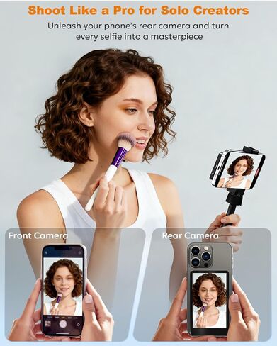 Back Camera Monitor iPhone | Touch Screen Control, Wireless Magnetic Vlog Selfie Monitor Screen for iPhone, Touchscreen Selfie Monitor with Speaker | Zoom Adjustment | Manual Focus for TikTok YouTube in Kuwait