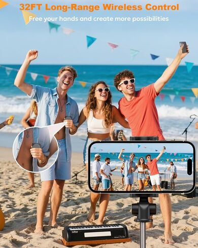 Back Camera Monitor iPhone | Touch Screen Control, Wireless Magnetic Vlog Selfie Monitor Screen for iPhone, Touchscreen Selfie Monitor with Speaker | Zoom Adjustment | Manual Focus for TikTok YouTube in Kuwait