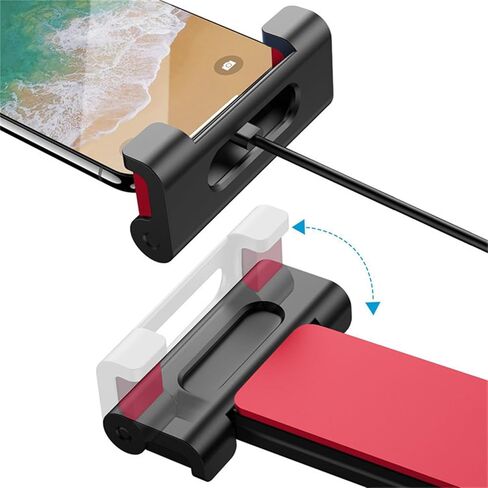 حامل كمبيوتر لوحي للسيارة iPad قابل للتعديل 360 درجة - مقعد خلفي للأطفال والكبار، متوافق مع أجهزة 4.7-12.9 بوصة (iPhone، iPad، Switch)، أساسيات رحلة الطريق (أسود) in Kuwait