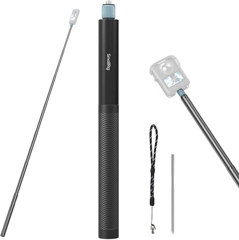 عصا سيلفي غير مرئية ممتدة 150 سم/59 بوصة/4.9 قدم لـ Insta360 X5/X4/X3، لـ DJI OSMO 360، عصا كاميرا محمولة 360 درجة مع 1/4 بوصة - 20 برغي/فتحة، وتد، وحزام معصم، ومقبض مضاد للانزلاق - 5270 in Saudi Arabia
