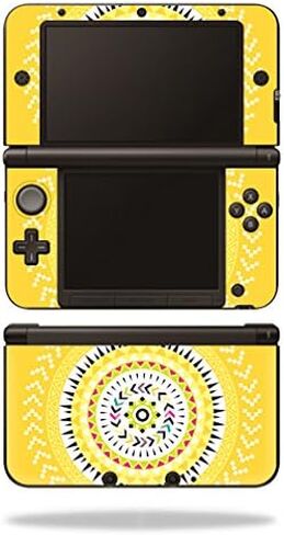 غلاف MightySkins متوافق مع جهاز Nintendo 3DS XL الأصلي (موديلات 2012-2014) غلاف لاصق أصفر أزتيك in Kuwait