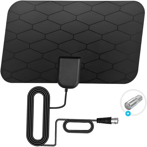 Digital TV Antenna,Antenna for Smart TV,360°Reception,Support 4K 1080p Smart Television,Signal Amplifier-Signal Booster-HDTV Antenna 10ft Coaxial HDTV Cable,Portable HD TV Antenna Indoor in Kuwait