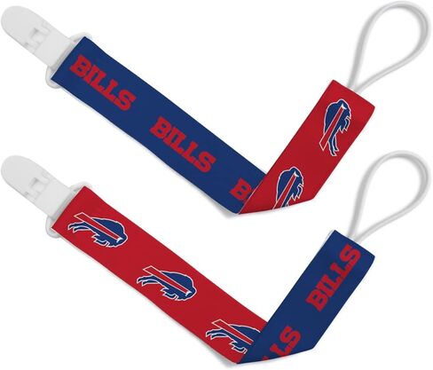 مشبك لهاية للجنسين مرخص رسميًا من بيبي فاناتيك - عبوة من قطعتين - NFL Buffalo Bills - ملابس أطفال مرخصة رسميًا in Kuwait