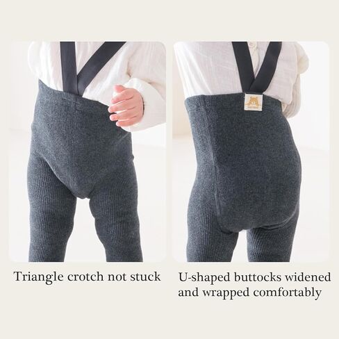 Baby Knitted Pants Suspenders Leggings for Spring Autumn Breathable Tights Stockings for Toddler High Waist Pantyhose Easy We in Saudi Arabia