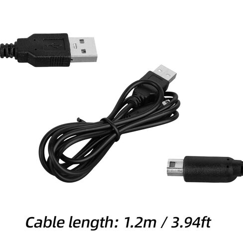 حافظة BTFO شفافة مع كابل شاحن USB، غطاء واقي شاشة صلب شفاف فقط لجهاز 3DS XL LL الجديد لعام 2015 يتضمن ملحقات كابل شحن سريع 1.2 متر/3.94 قدم (تصميم بدون مفصلات) in Kuwait
