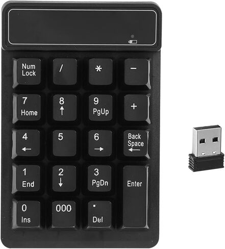 19 Keys Wireless Numeric Keypad, Suspension Keys Comfortable Touch Feeling, with Thousands Key for Touch Typing in Saudi Arabia