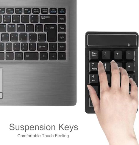 19 Keys Wireless Numeric Keypad, Suspension Keys Comfortable Touch Feeling, with Thousands Key for Touch Typing in Saudi Arabia