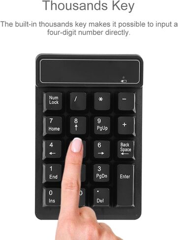 19 Keys Wireless Numeric Keypad, Suspension Keys Comfortable Touch Feeling, with Thousands Key for Touch Typing in Saudi Arabia