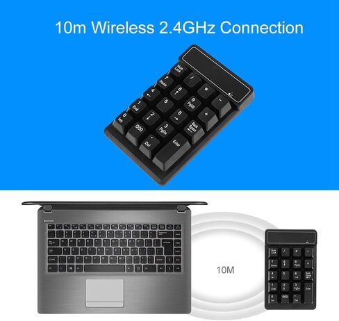 19 Keys Wireless Numeric Keypad, Suspension Keys Comfortable Touch Feeling, with Thousands Key for Touch Typing in Saudi Arabia