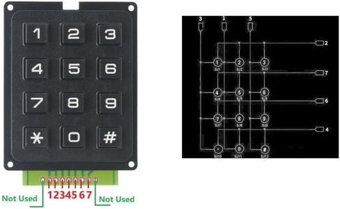 2PCS 4 x 3 Matrix Array 12 Keys 4 * 3 Switch Keypad Keyboard Module for Arduino keypad Raspberry Pi in Kuwait