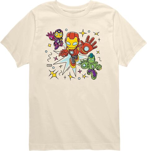Iron Man & His Awesome Friends - Sketchy Iron Man Friends - Toddler Boys Short Sleeve Graphic T-Shirt in Saudi Arabia