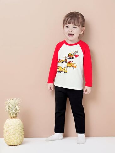 Kids Valentines Day Shirt Boys Girls Valentine's Heart Monster Truck Toddler Raglan Tees Graphic Long Sleeve 2-7T in Kuwait