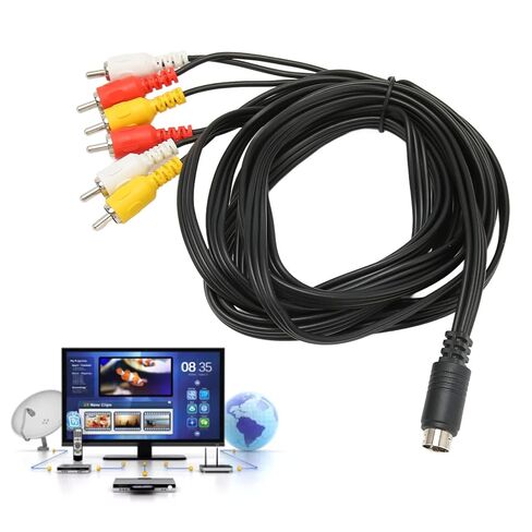 Mini DIN to 6 Cable, Clear Signal Stable Sound Video Composite Wire with 9 Pin Plug, for Digital Camcorder TV AV Receiver DVD Player in Saudi Arabia