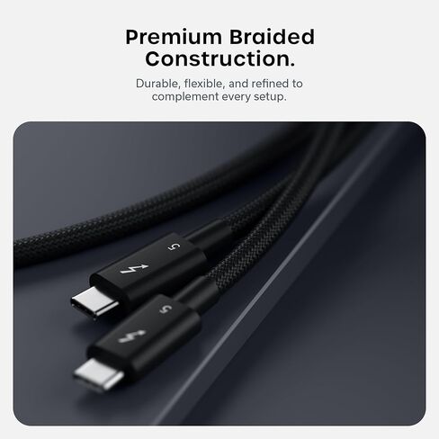 كابل Thunderbolt 5 معتمد من Satechi، 240 وات PD، بيانات 120 جيجابت/ثانية، مزدوج 8K@60 هرتز، ثلاثي 4K@144 هرتز، Thunderbolt 5/4/3، كابل USB-C متوافق مع iPhone 17، MacBook Air/Pro، أجهزة الكمبيوتر المحمولة in Saudi Arabia