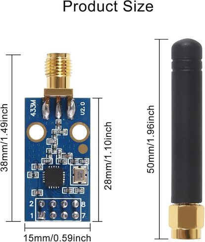 2PCS CC1101 Wireless Module with SMA Antenna Wireless Transceiver Module 315/433/868/915MHZ in Saudi Arabia