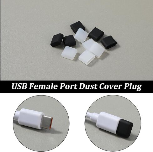 20 قطعة من سدادات الغبار ذاتية اللصق من النوع C، غطاء غطاء USB-C، غطاء منفذ الشحن من النوع C متوافق مع أي قابس غبار لمنافذ شحن USB-C in Kuwait