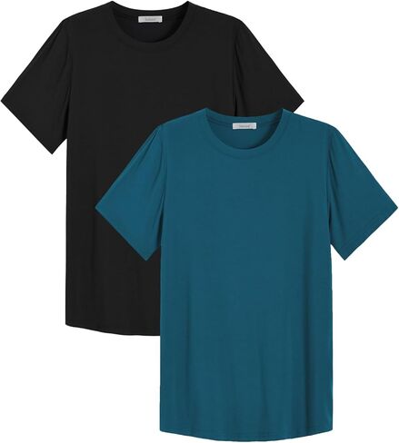 Latuza Men's Bamboo Viscose التبريد تي شيرت تي شيرت تي شيرت قميص 2 عبوة in Saudi Arabia