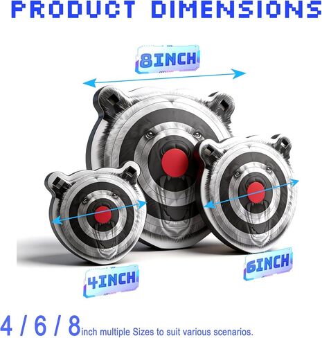 هدف رماية فولاذي سميك AR500 بسمك 1/2 بوصة - هدف معدني بصورة ظلية مقطوعة بالليزر مع دقة التصوير in Kuwait