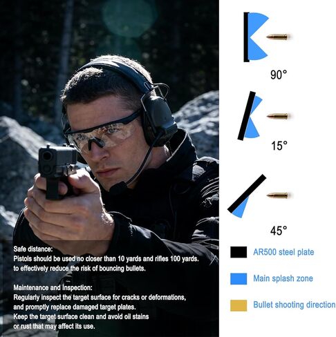 هدف رماية فولاذي سميك AR500 بسمك 1/2 بوصة - هدف معدني بصورة ظلية مقطوعة بالليزر مع دقة التصوير in Kuwait