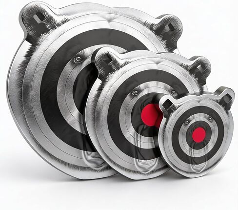 هدف رماية فولاذي سميك AR500 بسمك 1/2 بوصة - هدف معدني بصورة ظلية مقطوعة بالليزر مع دقة التصوير in Kuwait