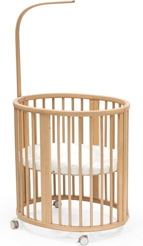 حزمة Stokke Sleepi Mini Bundle V3، طبيعية - تتضمن Sleepi Mini V3 وفراش وقضيب ثني - مناسبة للأعمار من 0 إلى 5 سنوات - قابلة للتعديل وأنيقة in Kuwait