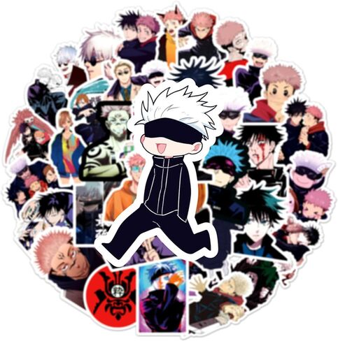 50 قطعة من ملصقات Manga Jujutsu Kaisen، حزمة مختلطة من ملصقات الرسوم المتحركة الساخنة للأطفال والمراهقين والبالغين، ملصق مضاد للماء للكمبيوتر المحمول وزجاجة المياه (Zs) in Saudi Arabia
