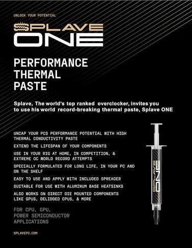 Splave ONE Performance Thermal Paste for Processors, Graphics Cards, Power/VRM and More in Saudi Arabia