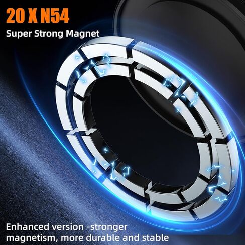 Dual Magnetic Phone Holder for Gym, Workout, Kitchen or Any Metal Surface, Magnet Base Mount & Power Magnet Phone Mount for MagSafe iPhone 17 16 15 14 13 12 Series in Saudi Arabia