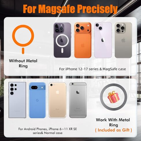 Dual Magnetic Phone Holder for Gym, Workout, Kitchen or Any Metal Surface, Magnet Base Mount & Power Magnet Phone Mount for MagSafe iPhone 17 16 15 14 13 12 Series in Saudi Arabia