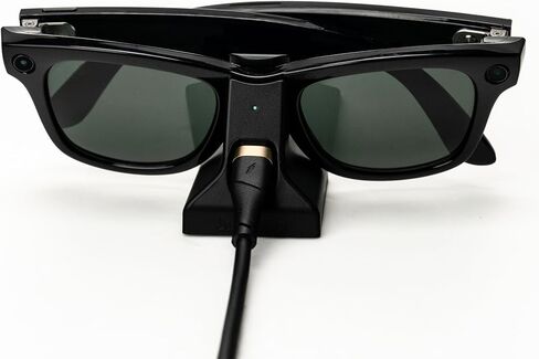 حامل شحن ذكي JUICEDUP متوافق مع Meta Ray-Ban وOakley - أنيق وآمن، مصمم خصيصًا لـ Wayfarer (قياسي وكبير) / Oakley HSTN/Skyler/Headliner in Saudi Arabia