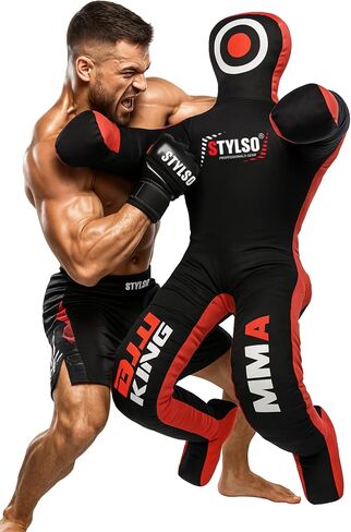 دمية تصارع للمصارعة، BJJ، الجودو، الكاراتيه، تدريب جيو جيتسو، الكبار، دمى تدريب الشباب - غير مملوءة (أحمر) in Saudi Arabia